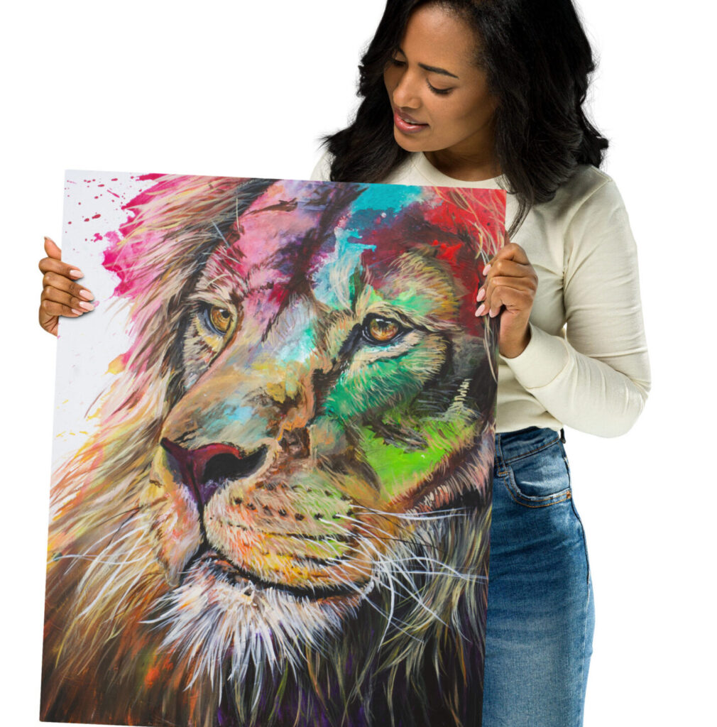 Metal prints Lion