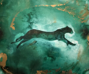 Panther - 60x50 cm Acrylic and. Resin